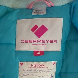 Obermeyer Kids Teal Puffer Jacket